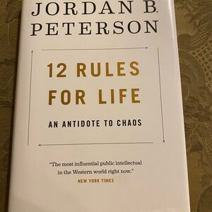 12 Rules for Life by Jordan B. Peterson - White & Gold Hardcover